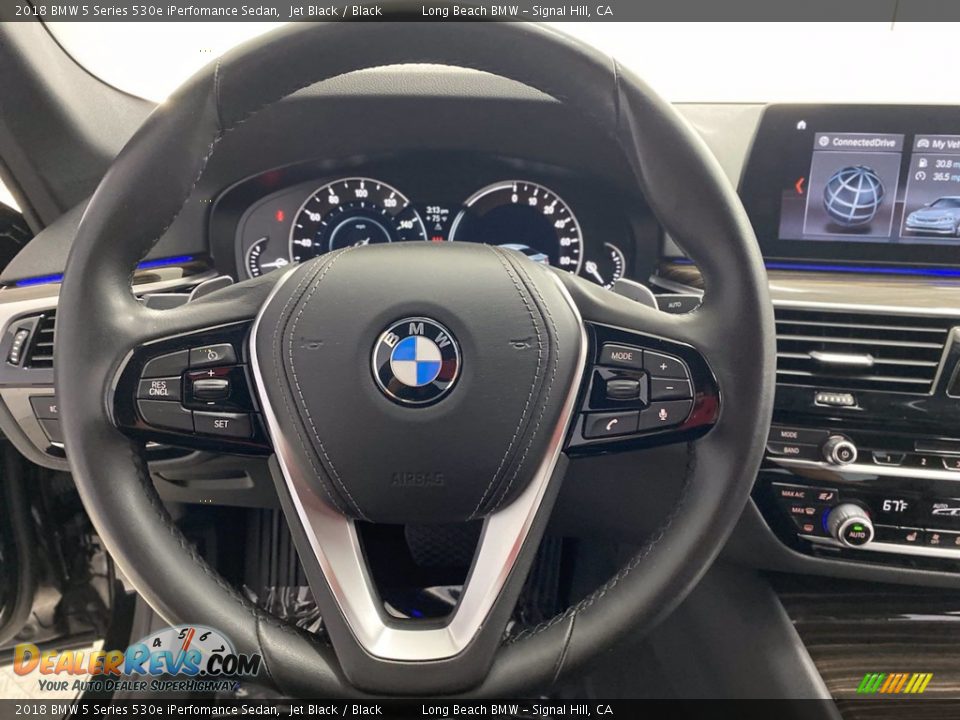 2018 BMW 5 Series 530e iPerfomance Sedan Jet Black / Black Photo #18