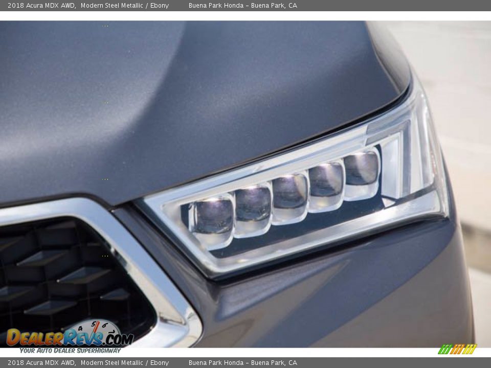2018 Acura MDX AWD Modern Steel Metallic / Ebony Photo #9