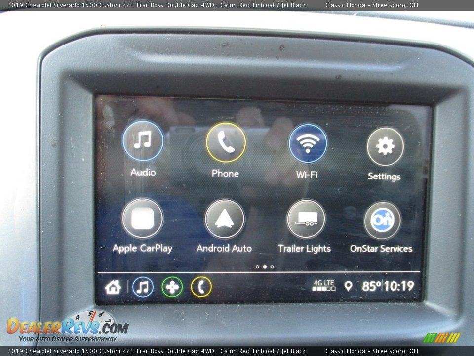2019 Chevrolet Silverado 1500 Custom Z71 Trail Boss Double Cab 4WD Cajun Red Tintcoat / Jet Black Photo #35