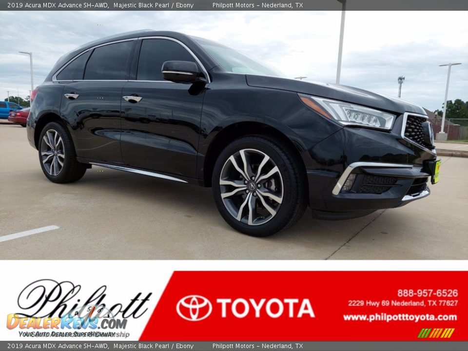 2019 Acura MDX Advance SH-AWD Majestic Black Pearl / Ebony Photo #1