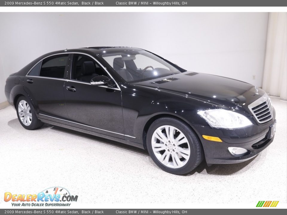 2009 Mercedes-Benz S 550 4Matic Sedan Black / Black Photo #1