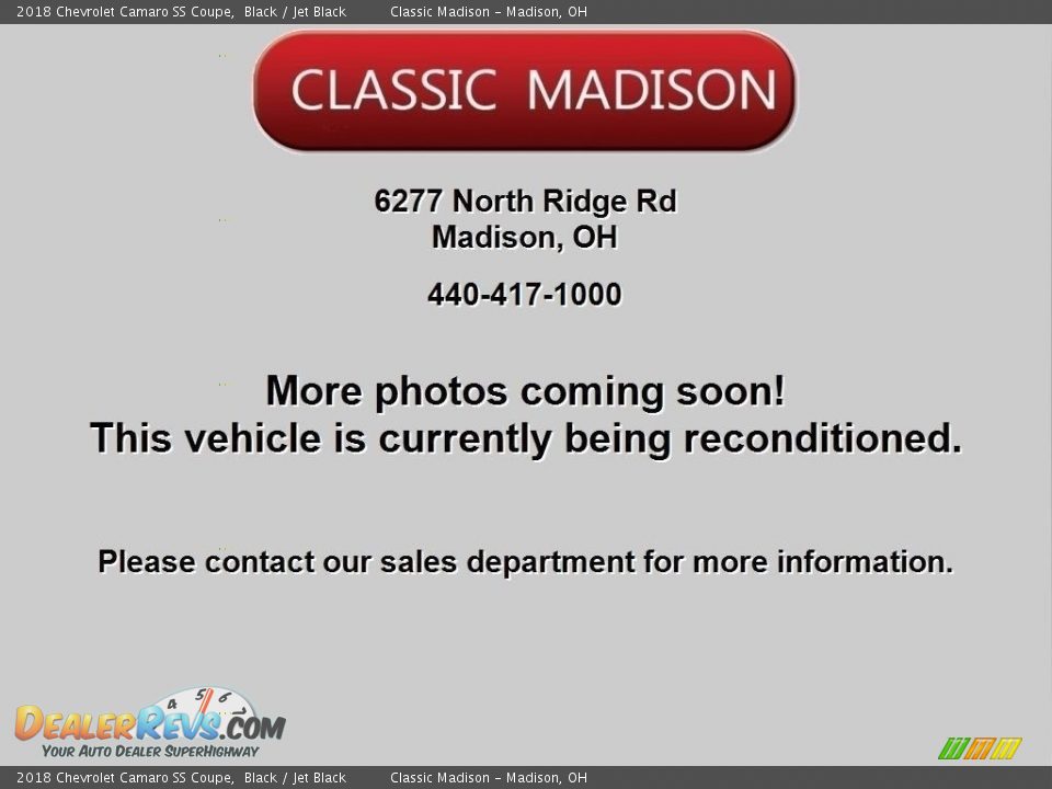 Dealer Info of 2018 Chevrolet Camaro SS Coupe Photo #19