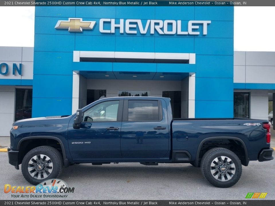 2021 Chevrolet Silverado 2500HD Custom Crew Cab 4x4 Northsky Blue Metallic / Jet Black Photo #1