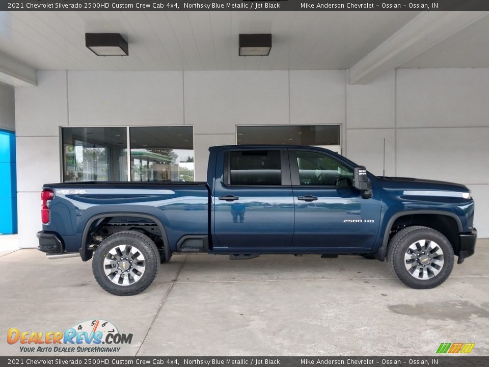 2021 Chevrolet Silverado 2500HD Custom Crew Cab 4x4 Northsky Blue Metallic / Jet Black Photo #3