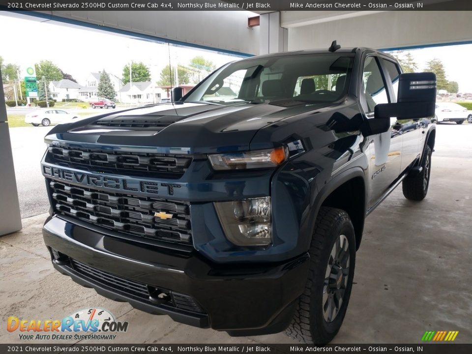 2021 Chevrolet Silverado 2500HD Custom Crew Cab 4x4 Northsky Blue Metallic / Jet Black Photo #8