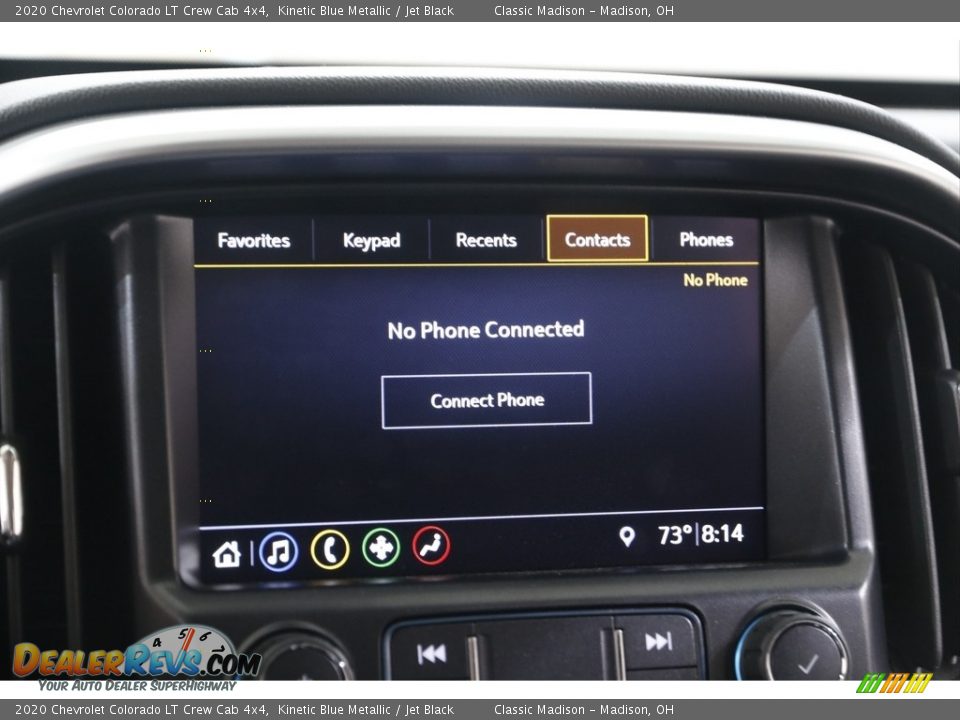 2020 Chevrolet Colorado LT Crew Cab 4x4 Kinetic Blue Metallic / Jet Black Photo #12