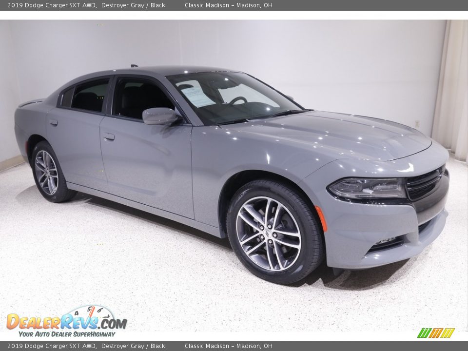 2019 Dodge Charger SXT AWD Destroyer Gray / Black Photo #1