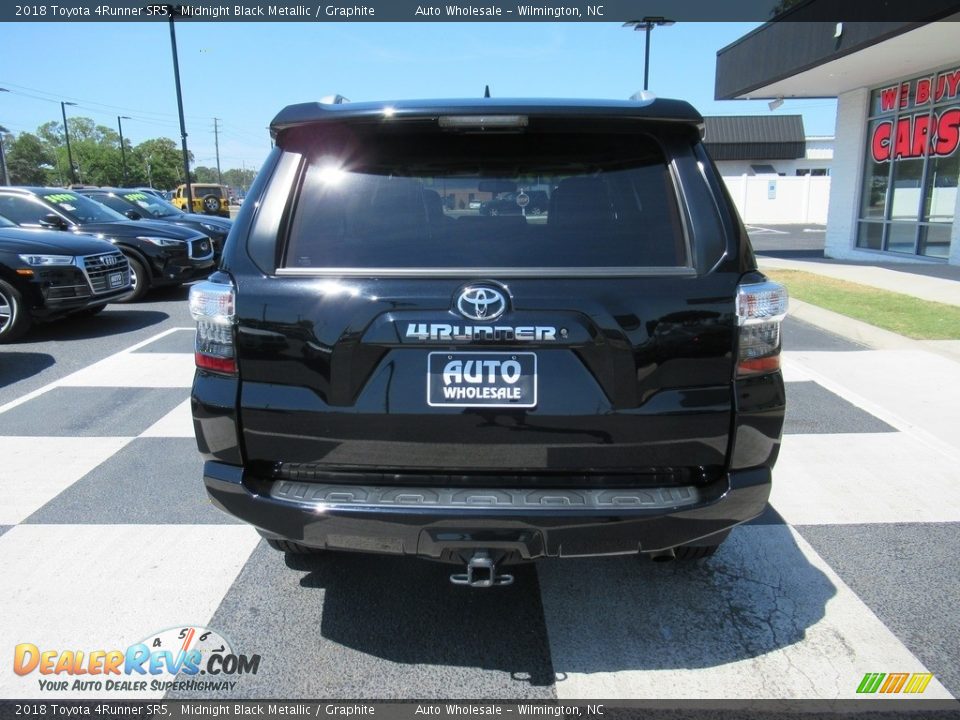 2018 Toyota 4Runner SR5 Midnight Black Metallic / Graphite Photo #4