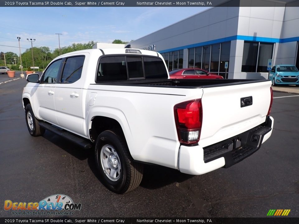 2019 Toyota Tacoma SR Double Cab Super White / Cement Gray Photo #4