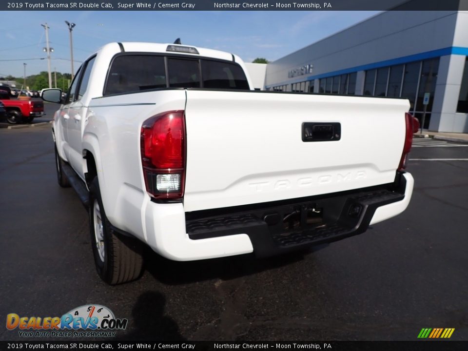 2019 Toyota Tacoma SR Double Cab Super White / Cement Gray Photo #5