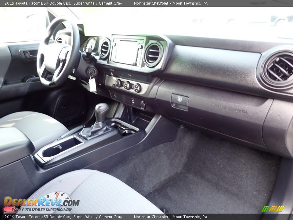 2019 Toyota Tacoma SR Double Cab Super White / Cement Gray Photo #15