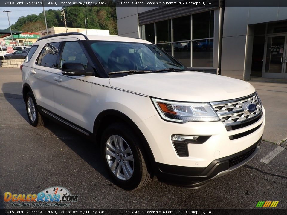 2018 Ford Explorer XLT 4WD Oxford White / Ebony Black Photo #9