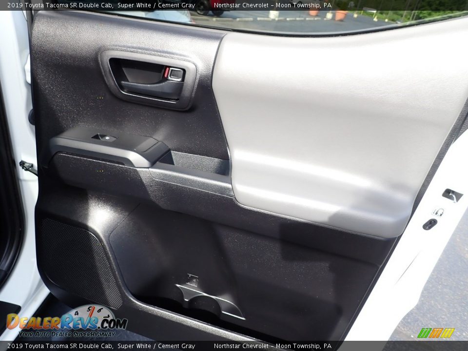 2019 Toyota Tacoma SR Double Cab Super White / Cement Gray Photo #18