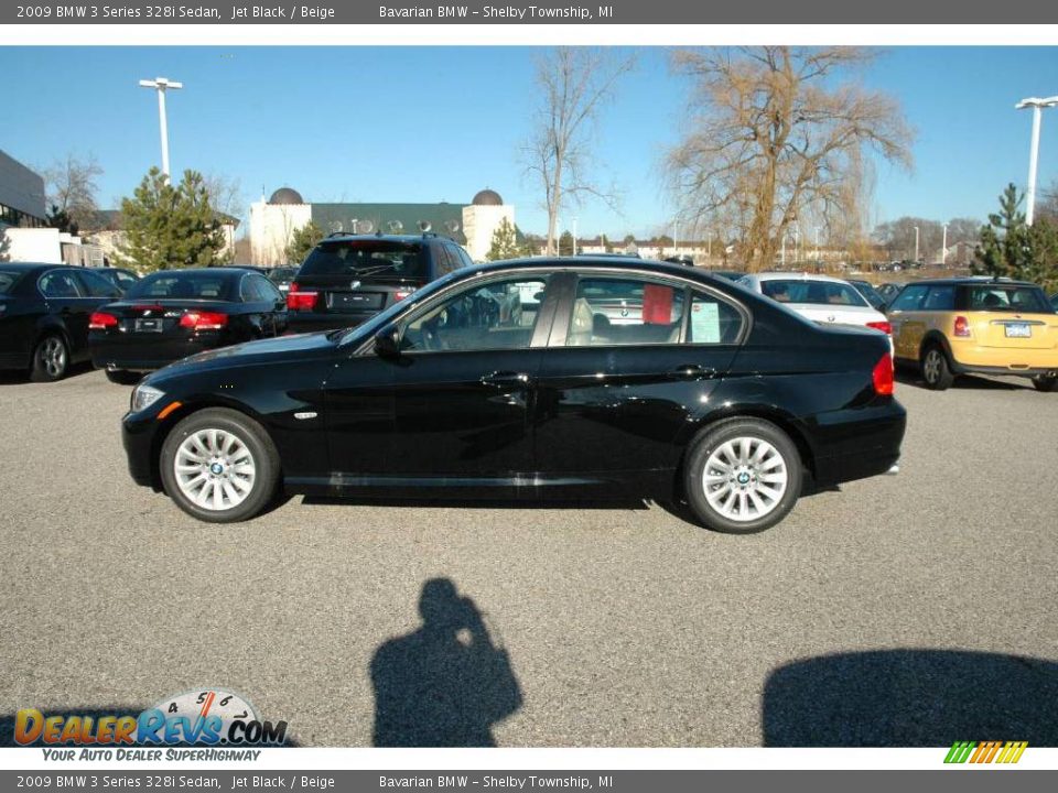 2009 BMW 3 Series 328i Sedan Jet Black / Beige Photo #2