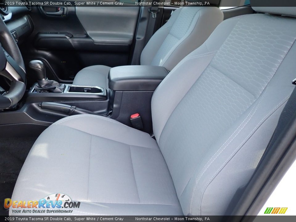 2019 Toyota Tacoma SR Double Cab Super White / Cement Gray Photo #21