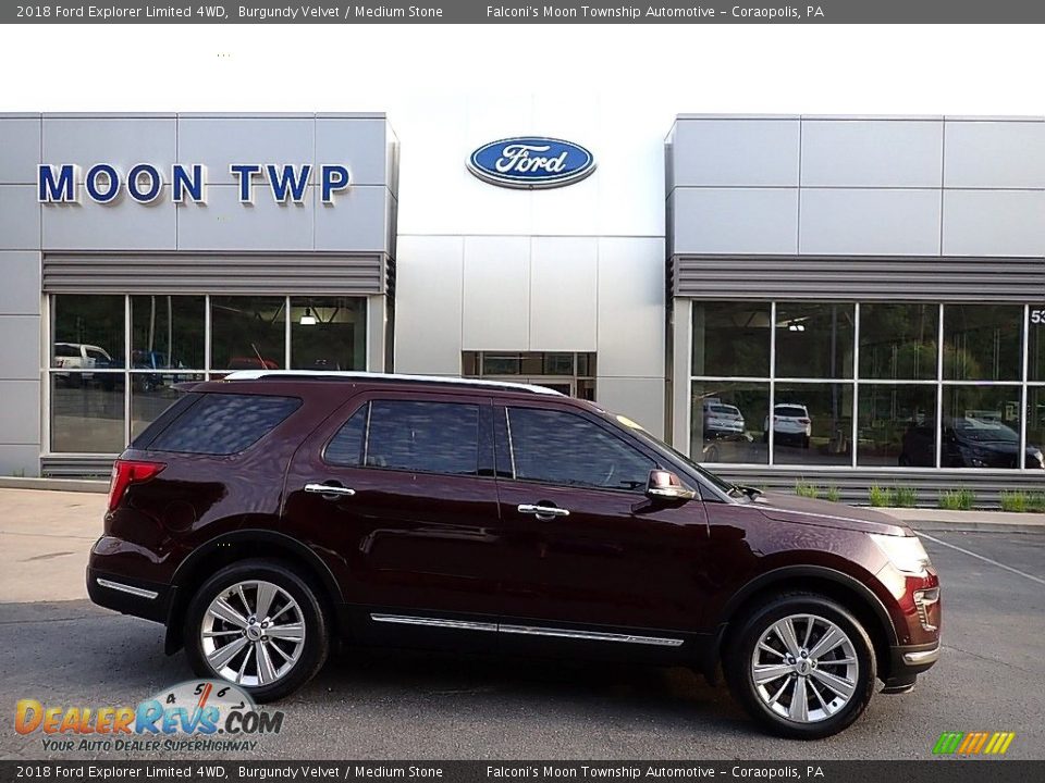 2018 Ford Explorer Limited 4WD Burgundy Velvet / Medium Stone Photo #1