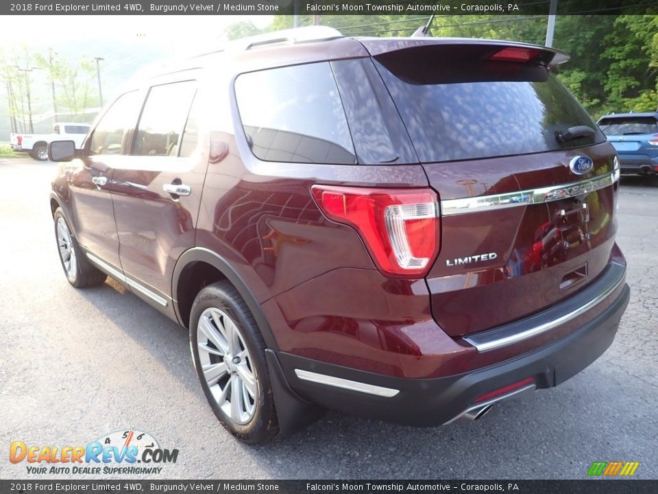 2018 Ford Explorer Limited 4WD Burgundy Velvet / Medium Stone Photo #5