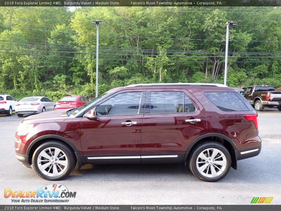 2018 Ford Explorer Limited 4WD Burgundy Velvet / Medium Stone Photo #6