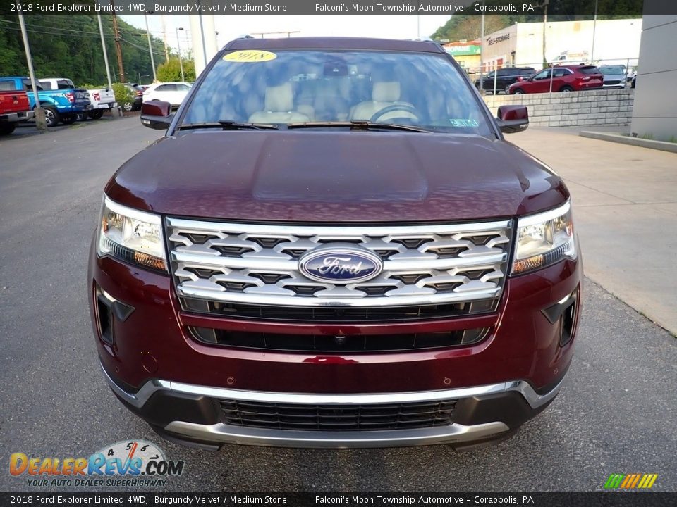 2018 Ford Explorer Limited 4WD Burgundy Velvet / Medium Stone Photo #8