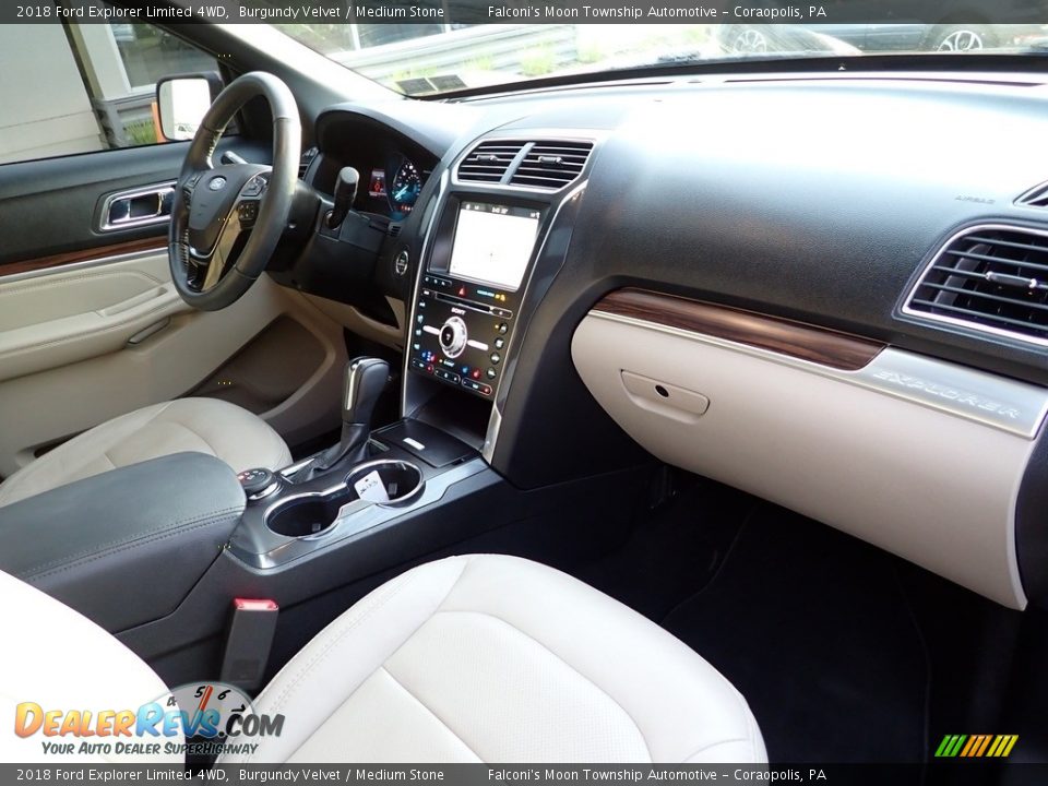 2018 Ford Explorer Limited 4WD Burgundy Velvet / Medium Stone Photo #12