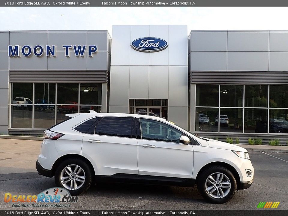 2018 Ford Edge SEL AWD Oxford White / Ebony Photo #1