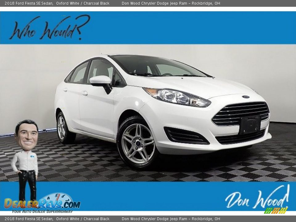 2018 Ford Fiesta SE Sedan Oxford White / Charcoal Black Photo #1