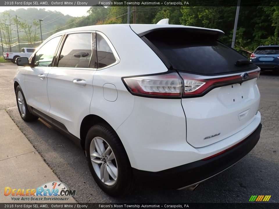 2018 Ford Edge SEL AWD Oxford White / Ebony Photo #5