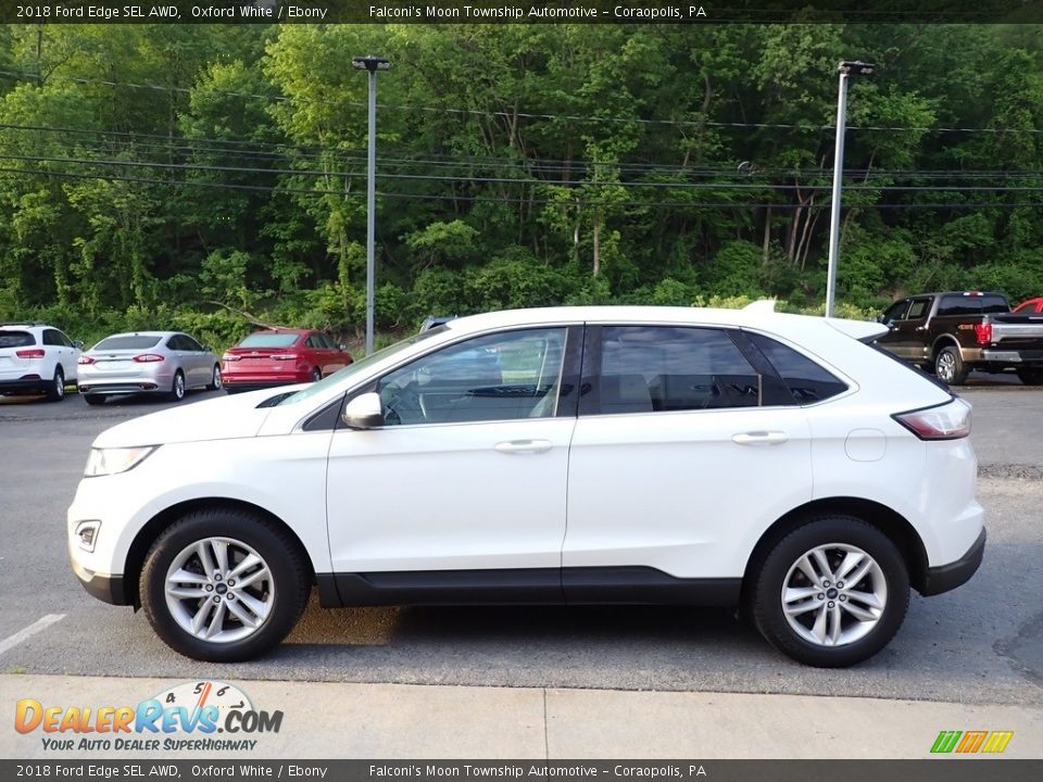 2018 Ford Edge SEL AWD Oxford White / Ebony Photo #6