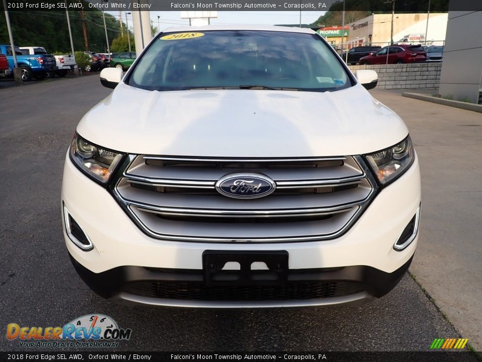 2018 Ford Edge SEL AWD Oxford White / Ebony Photo #8