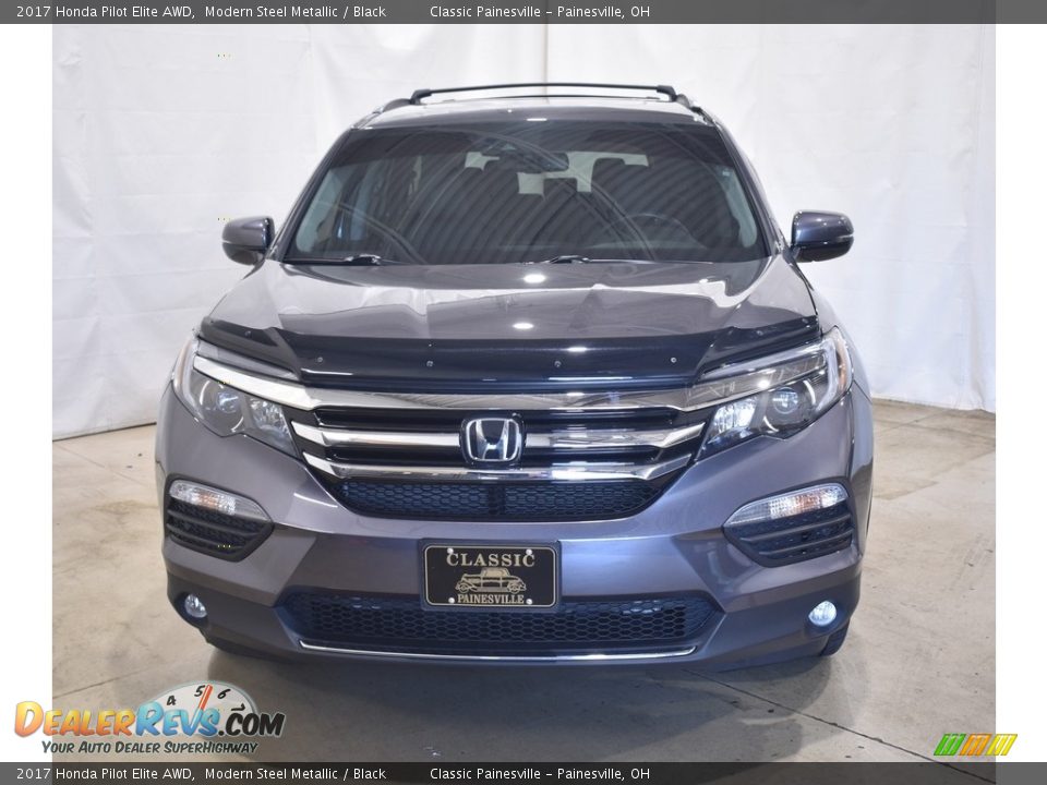 2017 Honda Pilot Elite AWD Modern Steel Metallic / Black Photo #4