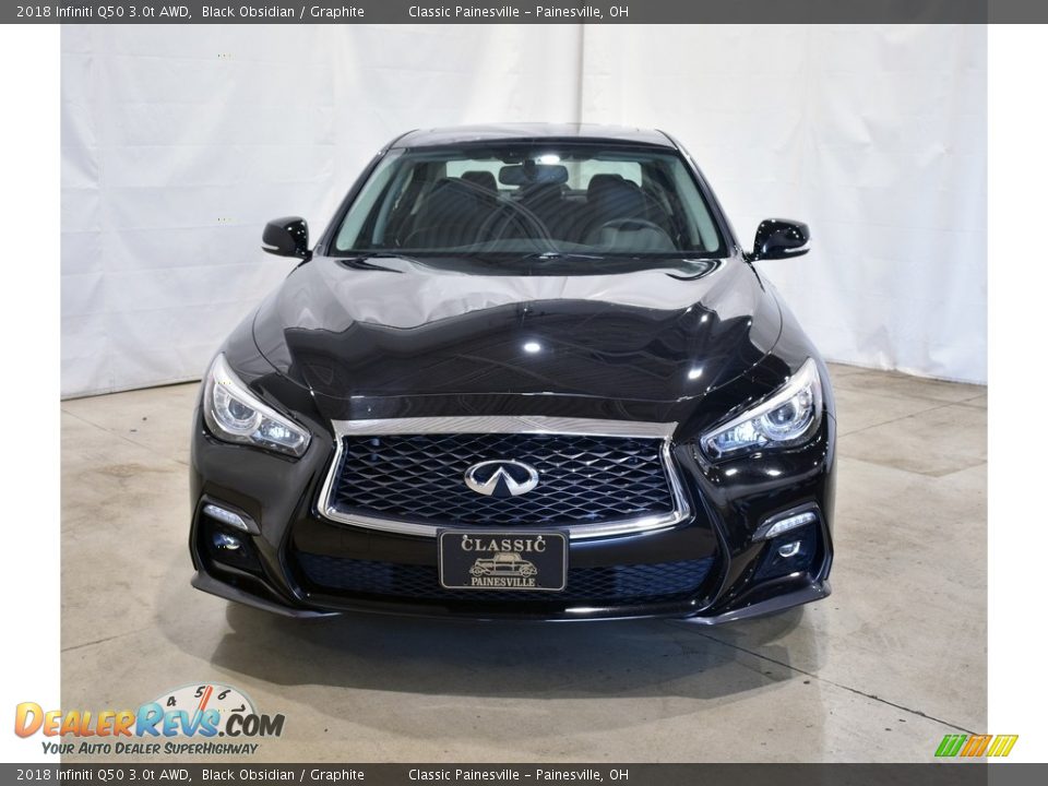 2018 Infiniti Q50 3.0t AWD Black Obsidian / Graphite Photo #4