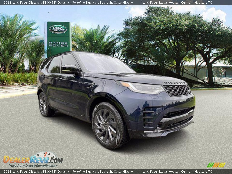 2021 Land Rover Discovery P300 S R-Dynamic Portofino Blue Metallic / Light Oyster/Ebony Photo #12