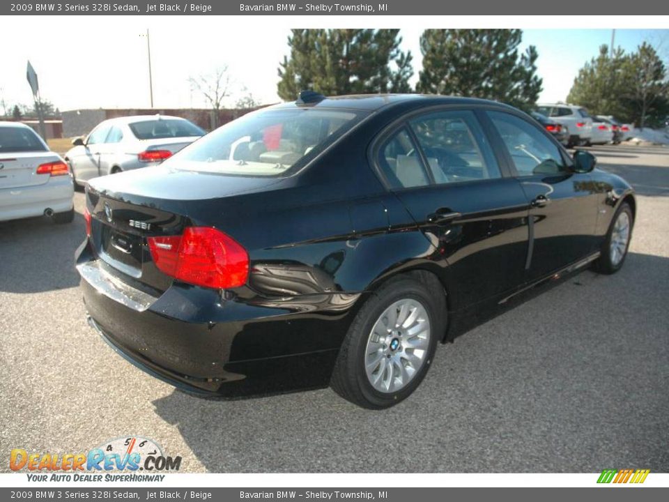 2009 BMW 3 Series 328i Sedan Jet Black / Beige Photo #5