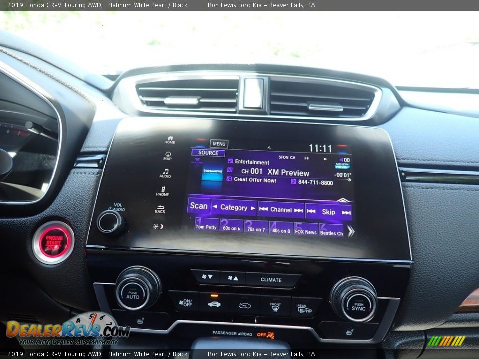 2019 Honda CR-V Touring AWD Platinum White Pearl / Black Photo #19