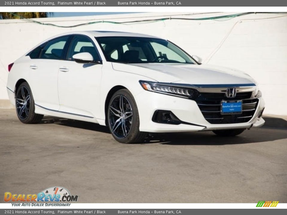 2021 Honda Accord Touring Platinum White Pearl / Black Photo #1