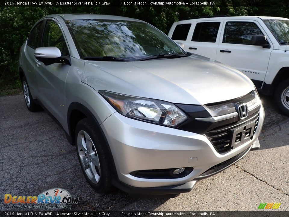 2016 Honda HR-V EX AWD Alabaster Silver Metallic / Gray Photo #4