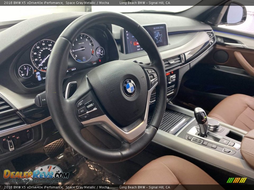 2018 BMW X5 xDrive40e iPerfomance Space Gray Metallic / Mocha Photo #16