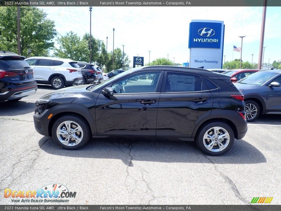 2022 Hyundai Kona SEL AWD Ultra Black / Black Photo #6