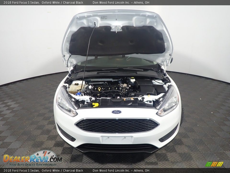2018 Ford Focus S Sedan Oxford White / Charcoal Black Photo #6