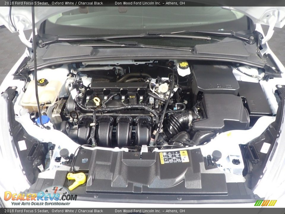 2018 Ford Focus S Sedan Oxford White / Charcoal Black Photo #7