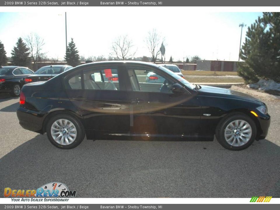 2009 BMW 3 Series 328i Sedan Jet Black / Beige Photo #6