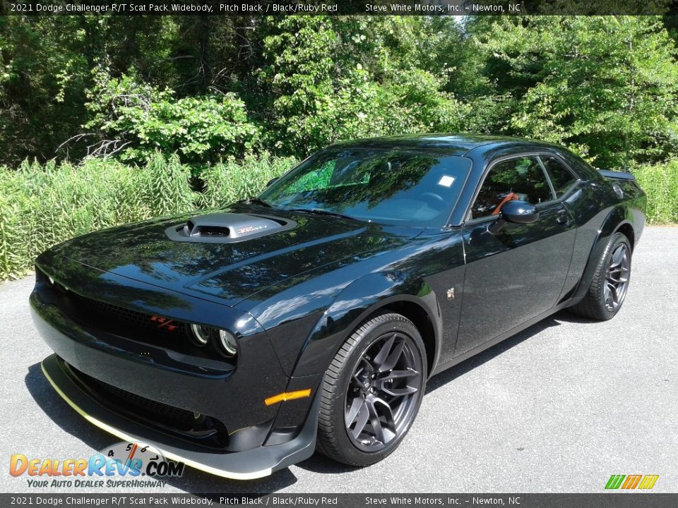 2021 Dodge Challenger R/T Scat Pack Widebody Pitch Black / Black/Ruby Red Photo #2