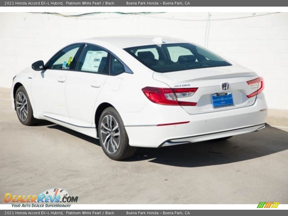 2021 Honda Accord EX-L Hybrid Platinum White Pearl / Black Photo #2