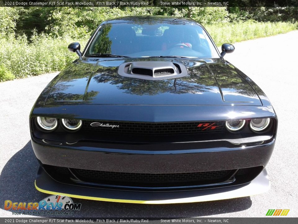 2021 Dodge Challenger R/T Scat Pack Widebody Pitch Black / Black/Ruby Red Photo #3