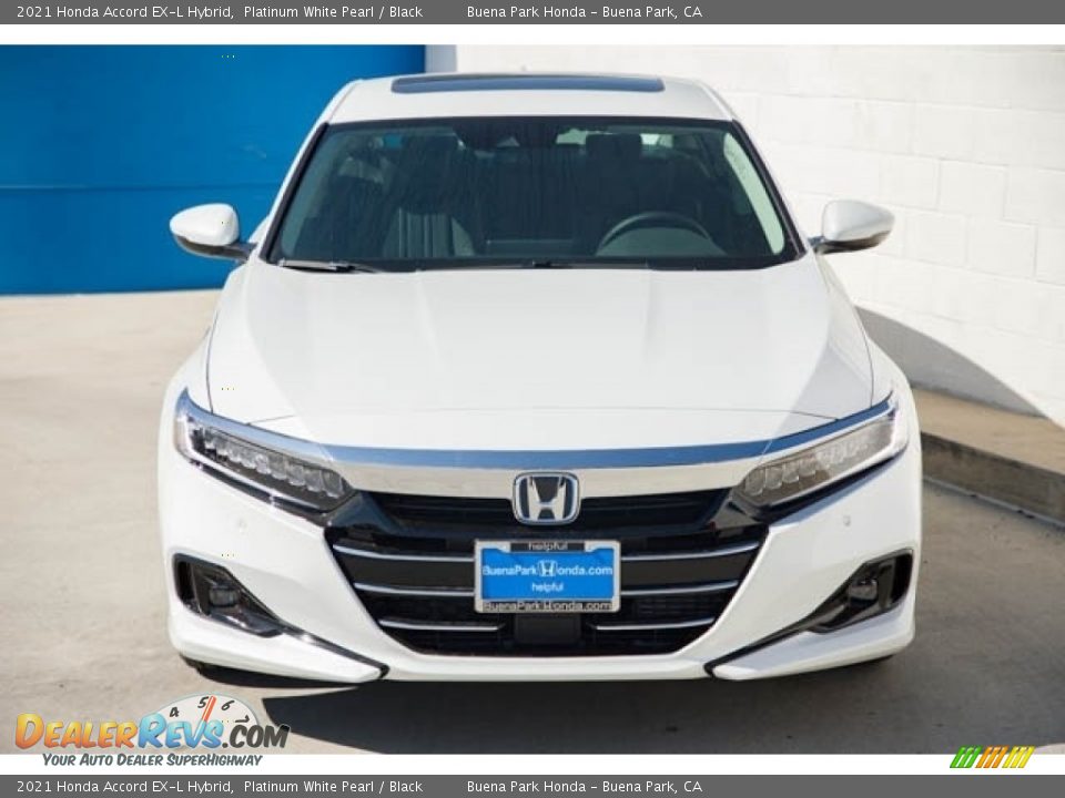 2021 Honda Accord EX-L Hybrid Platinum White Pearl / Black Photo #3