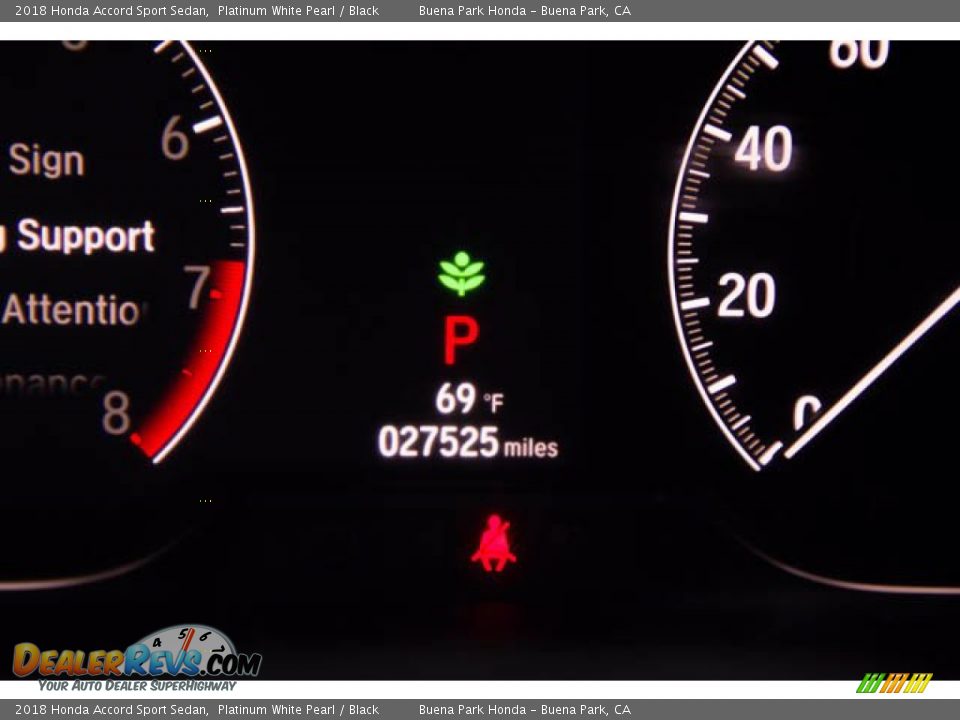 2018 Honda Accord Sport Sedan Platinum White Pearl / Black Photo #6