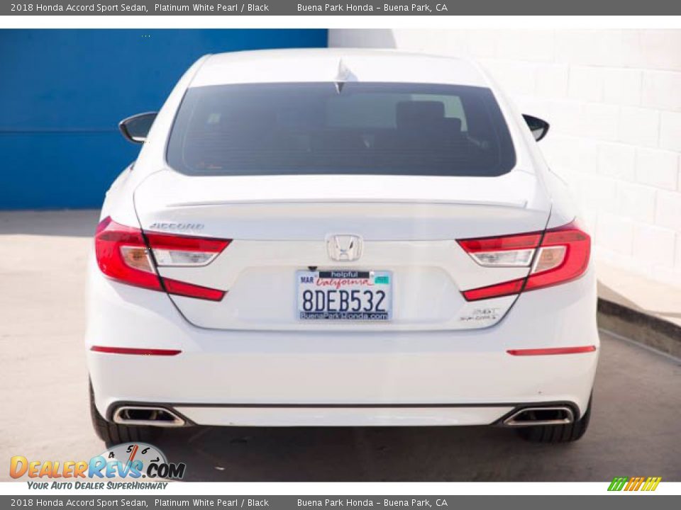 2018 Honda Accord Sport Sedan Platinum White Pearl / Black Photo #9
