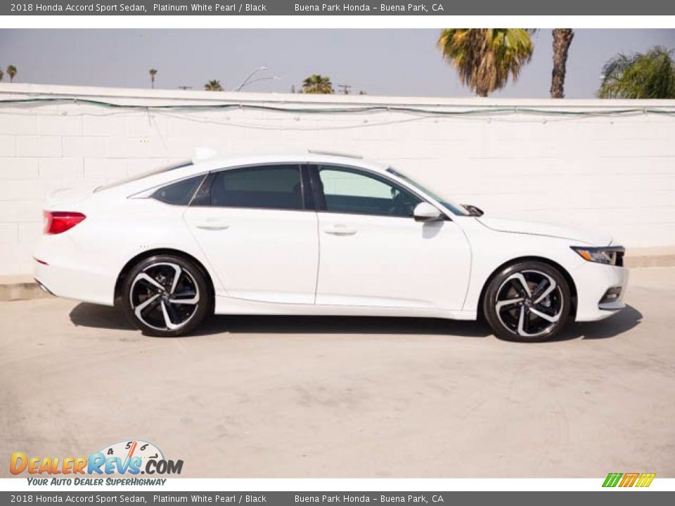 2018 Honda Accord Sport Sedan Platinum White Pearl / Black Photo #12