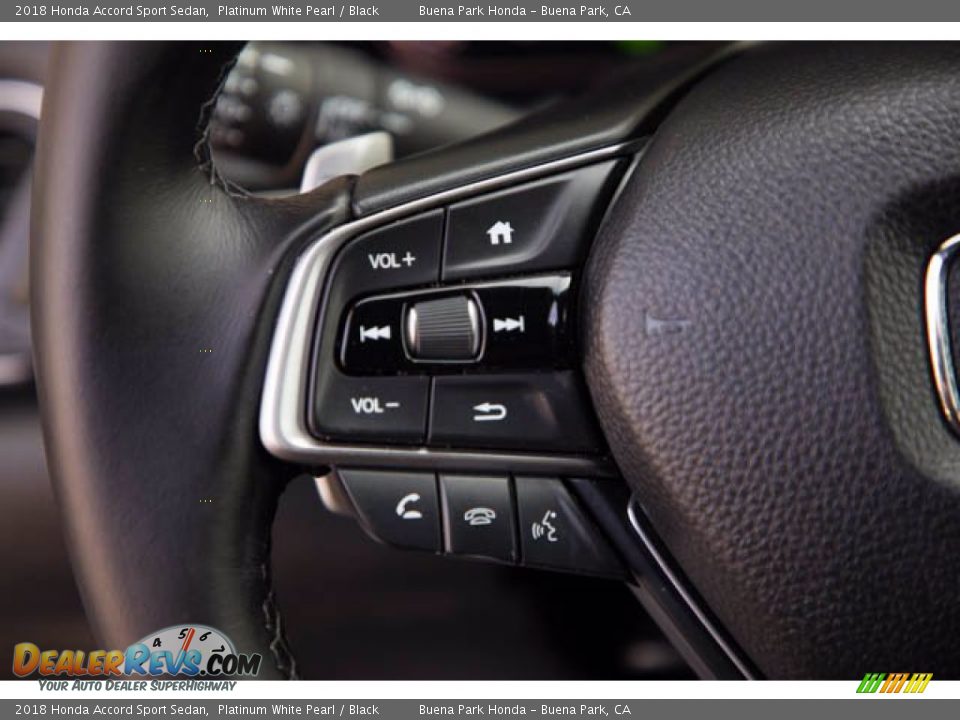 2018 Honda Accord Sport Sedan Platinum White Pearl / Black Photo #14
