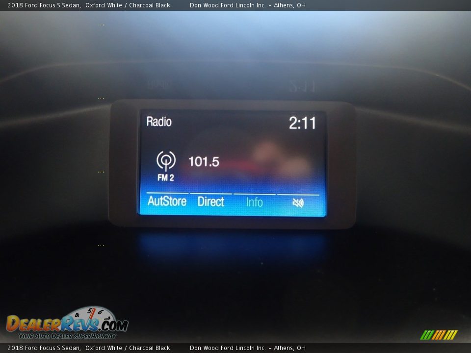 2018 Ford Focus S Sedan Oxford White / Charcoal Black Photo #26